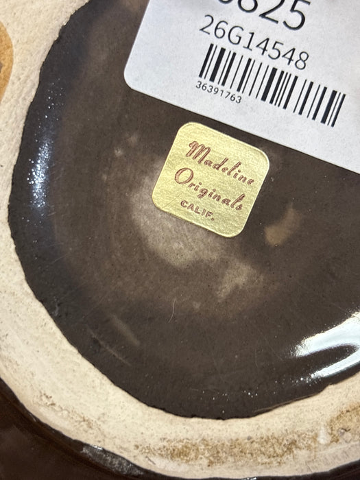 ROUND BROWN CALIFORNIA MIDCENTURY MODERN MADELINE VASE