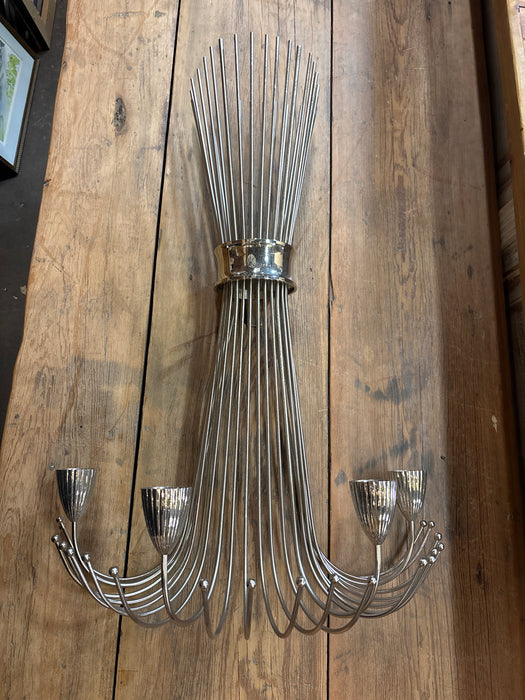 MODERN SILVER WALL SCONCE