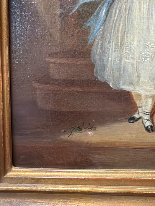 FRAMED OIL PAINTING OF QUEEN VICTORIA AS A CHILD