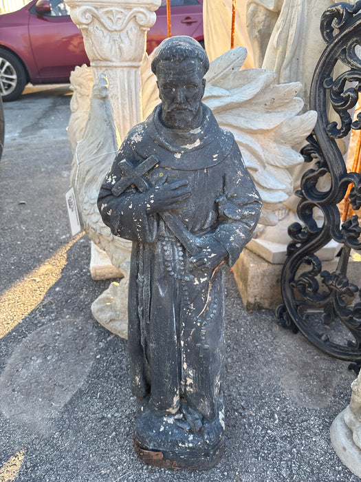 BLACK SAINT FRANCIS CONCRETE STATUE