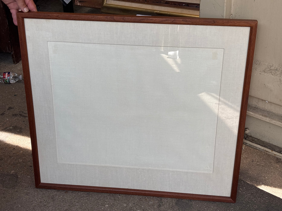 LARGE WALNUT FRAME WITH GLASS AND MATTE