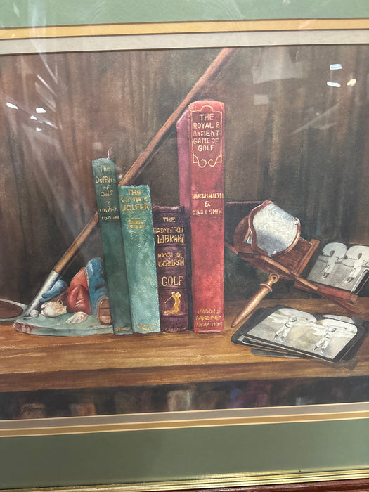 FRAMED GOLF CLUB WATERCOLOR