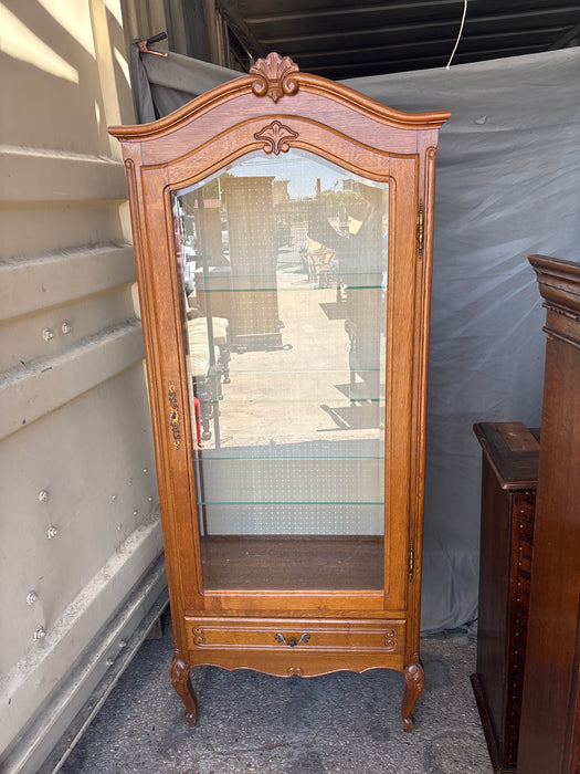 COUNTRY FRENCH OAK ONE DOOR VITRINE