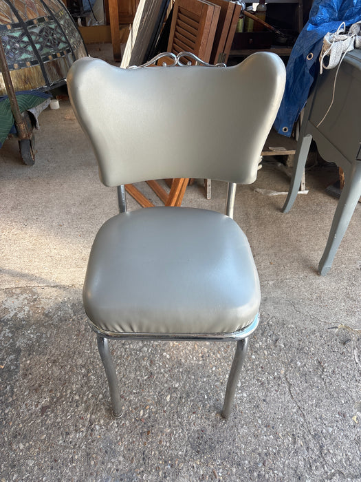 SET OF 4 GRAY 1950'S CHAIRS - AS FOUND