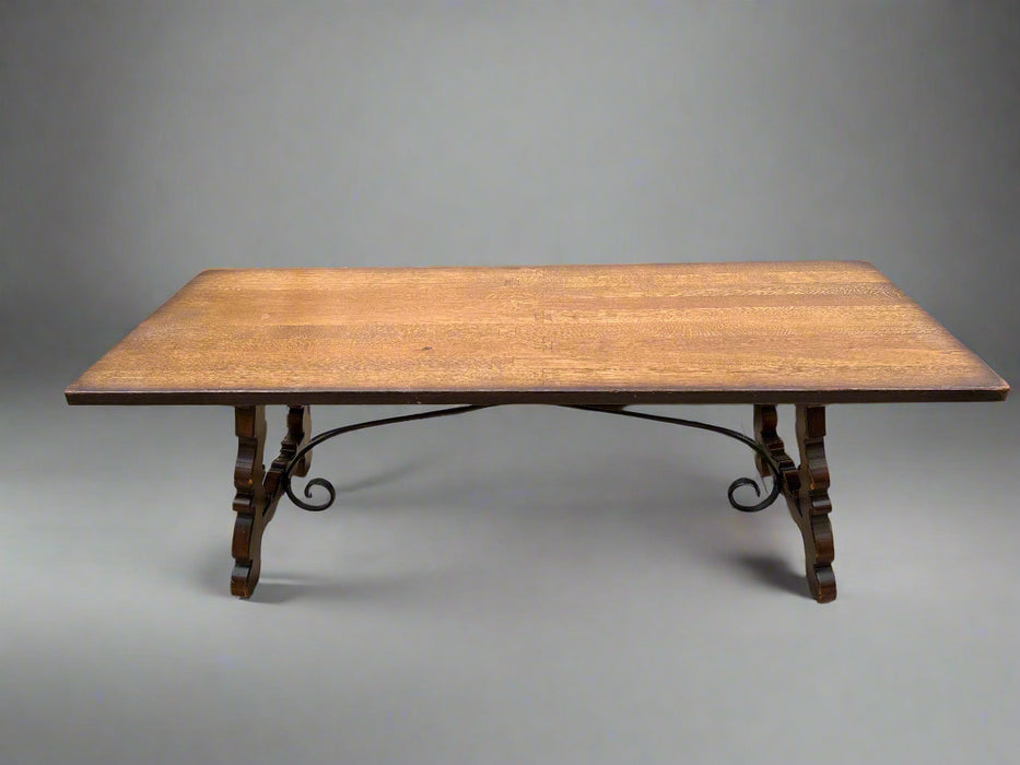 SPANISH BAROQUE IRON STRETCHER TABLE