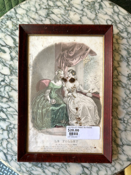 LA FOLLET PRINT IN FRAME