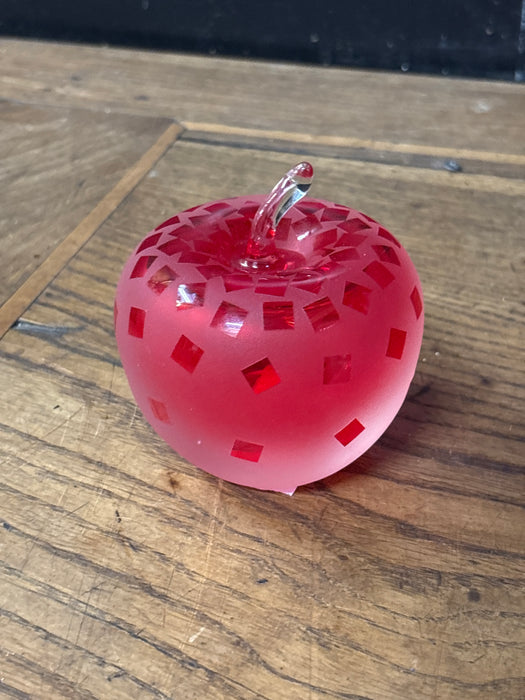 FROSTED RED GLASS APPLE
