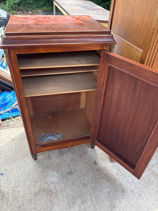 BRASS MOUNTED MAHOGANY MUSIC CABINET