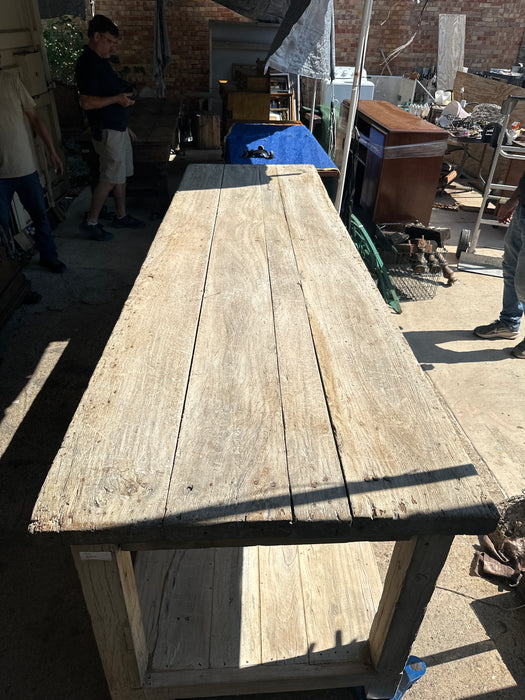 RUSTIC WORK COUNTER TABLE WITH LOWER SHELF