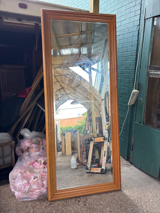 LONG RUSTIC FRAMED MIRROR
