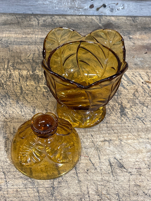 CABBAGE SHAPED CANDY DISH WITH LID