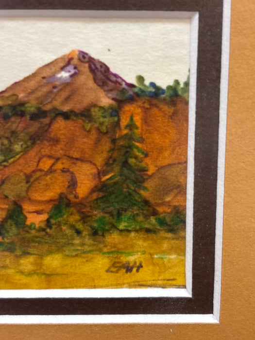FRAMED LANDSCAPE TRIPTIC - SIGNED EAH