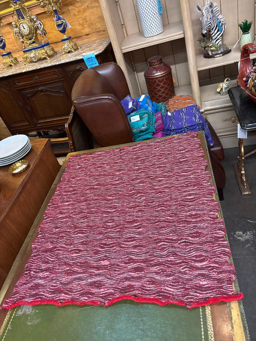 LARGE RED EARLY 1980S ITALIAN MISSONI FABRIC FROM NEIMAN MARCUS 1 OF 4