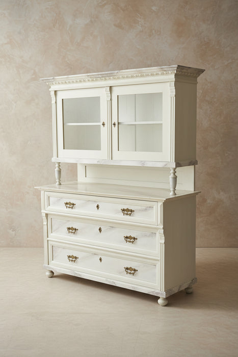 LARGE WHITE PAINTED CABINET ON CHEST