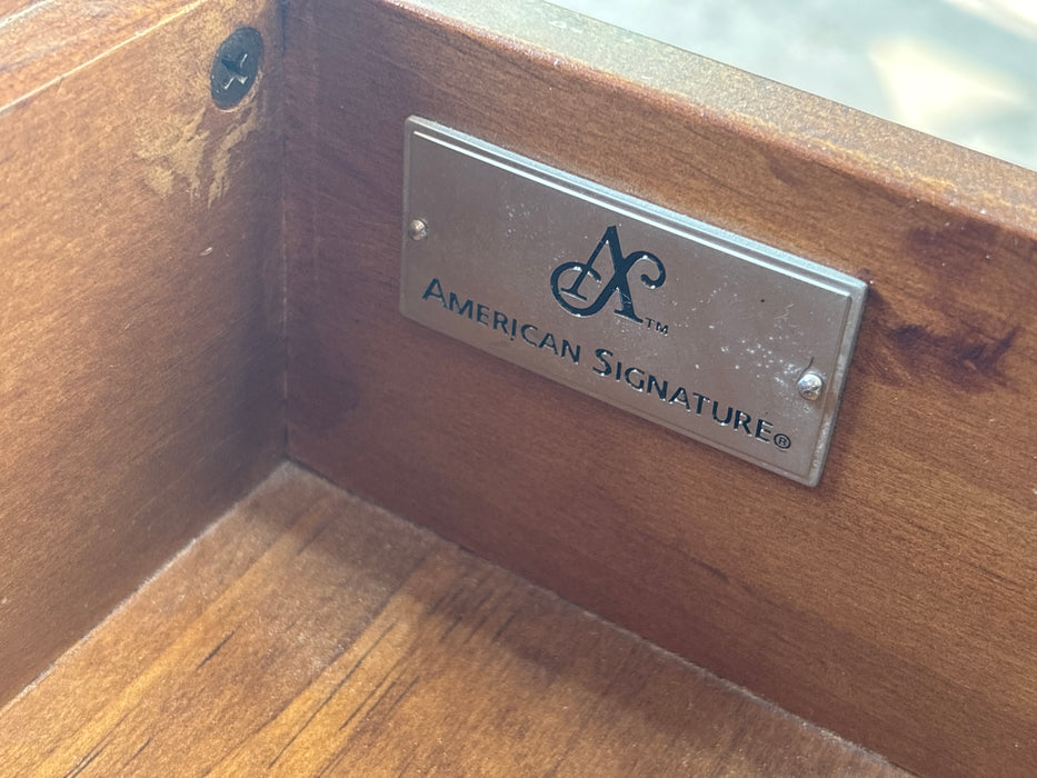 PAIR OF CHERRY AMERICAN SIGNATURE WELL TURNED SIDE TABLES