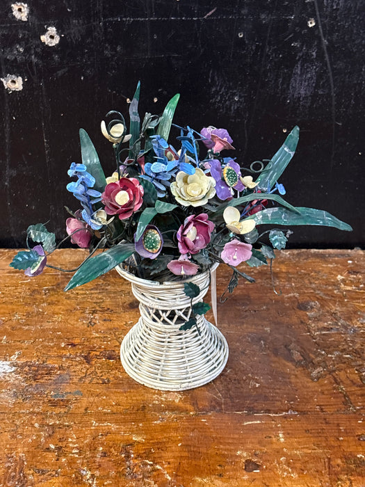 VINTAGE ENAMLED FLOWER ARRANGEMENT