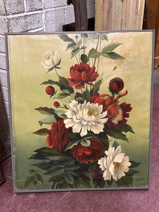 POPPY STILL LIFE OIL ON CANVAS, SIGNED BY HEYTMAN