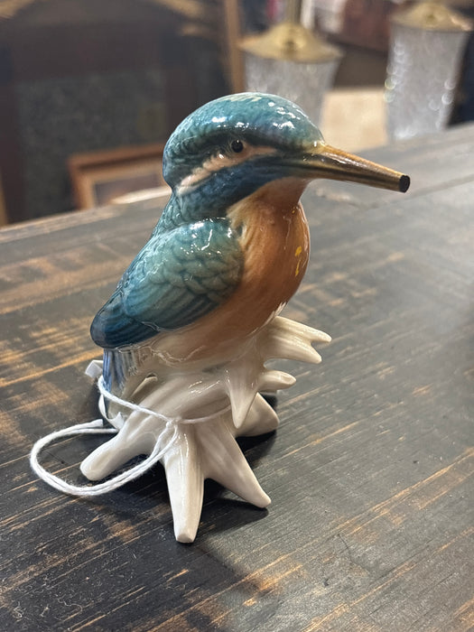GERMAN KARL ENS PORCELAIN KINGFISHER BIRD - AS FOUND