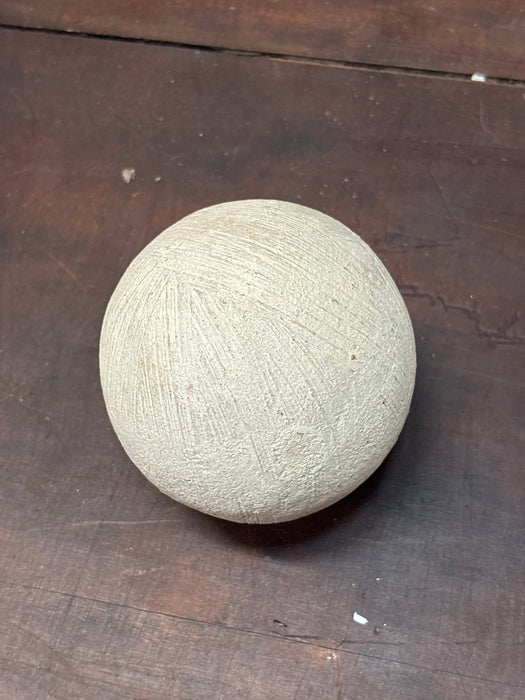 PAIR OF ROUND CLAY DECORATIVE BALLS