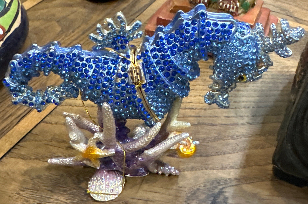 JEWELED SEAHORSE BOX