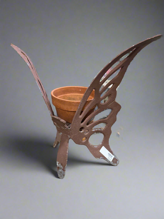 METAL BUTTERFLY FLOWER POT HOLDER