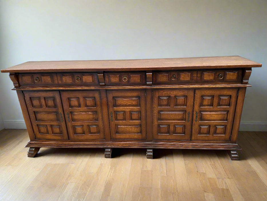 OAK SPANISH BAROQUE SIDEBOARD