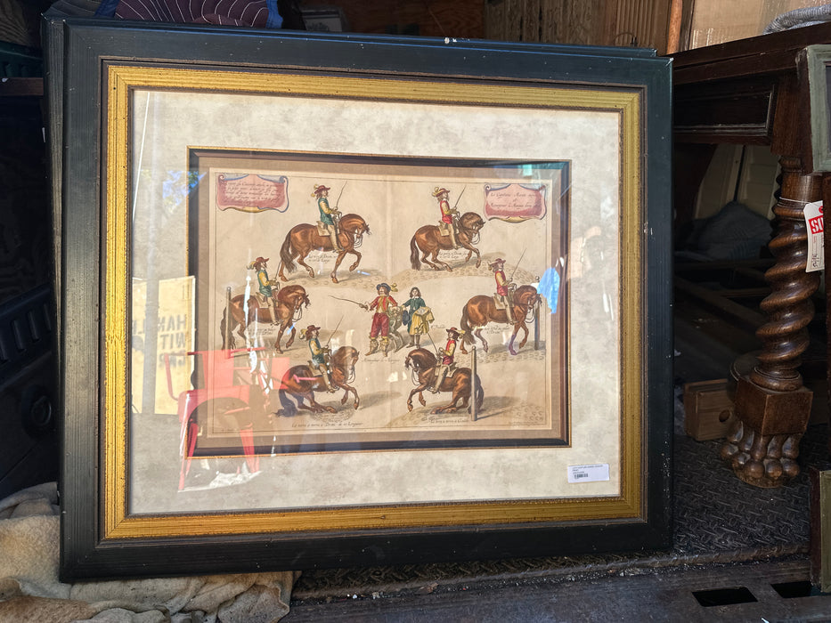 17TH CENTURY HORSE CAVALRY PRINT