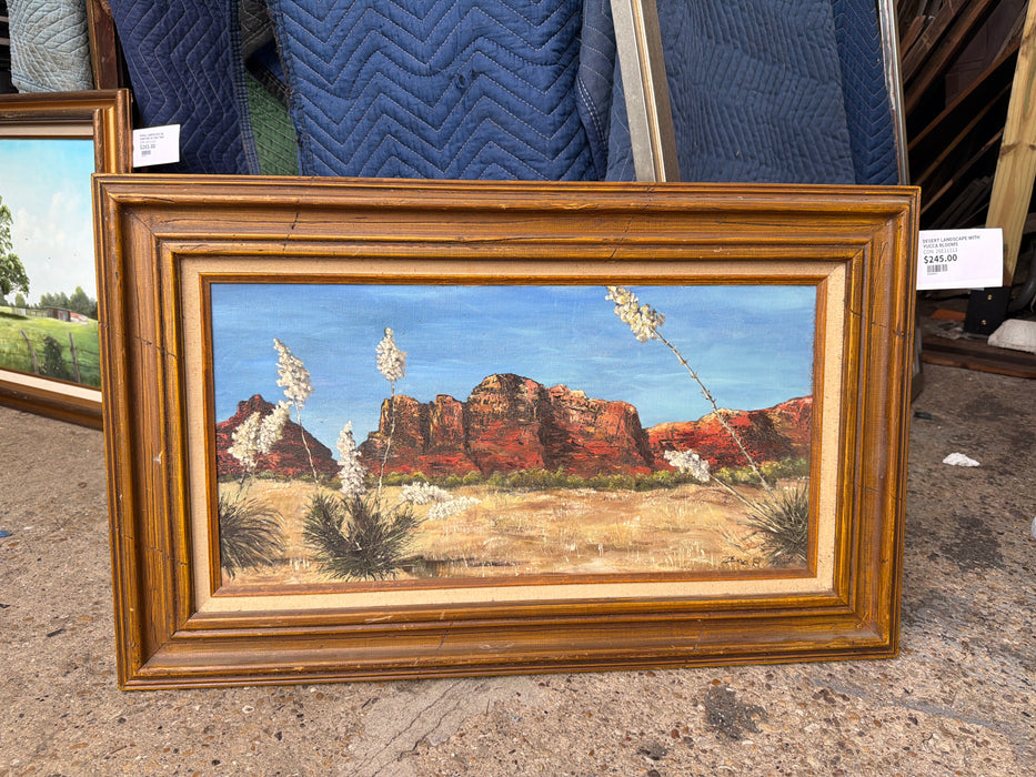 DESERT LANDSCAPE WITH YUCCA BLOOMS