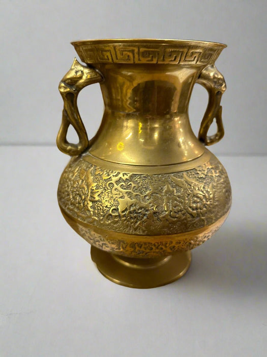 BRASS VASE WITH HANDLES