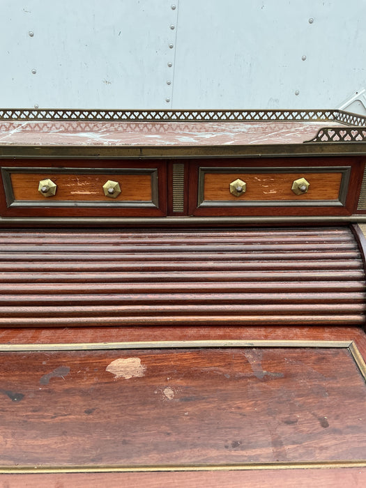 SMALL LOUIS XVI 19TH CENTURY TAMBOUR SECRETARY AS FOUND