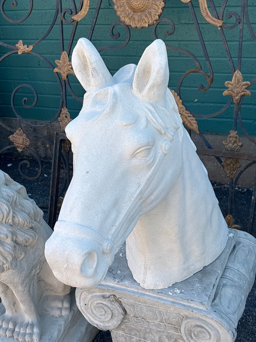 CAST STONE HORSE HEAD