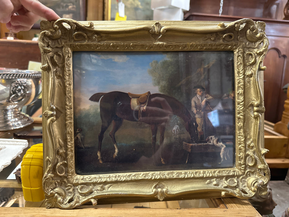 VICTORIAN FRAMED HORSE PRINT