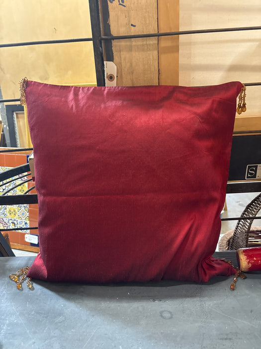 RED SILK PILLOW