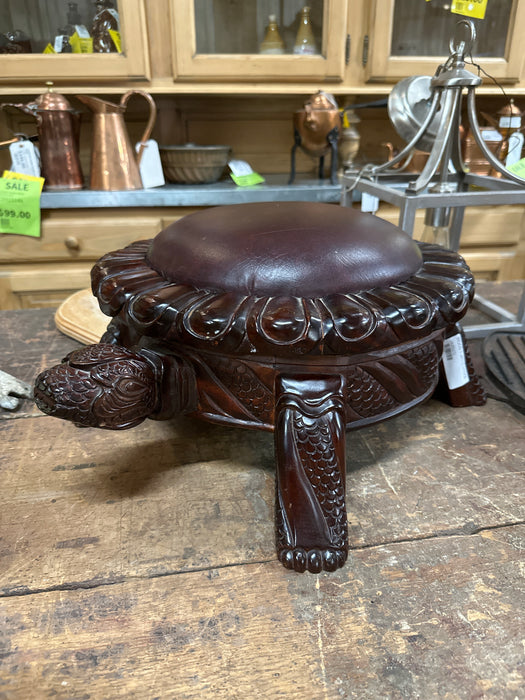 WOOD TURTLE STOOL