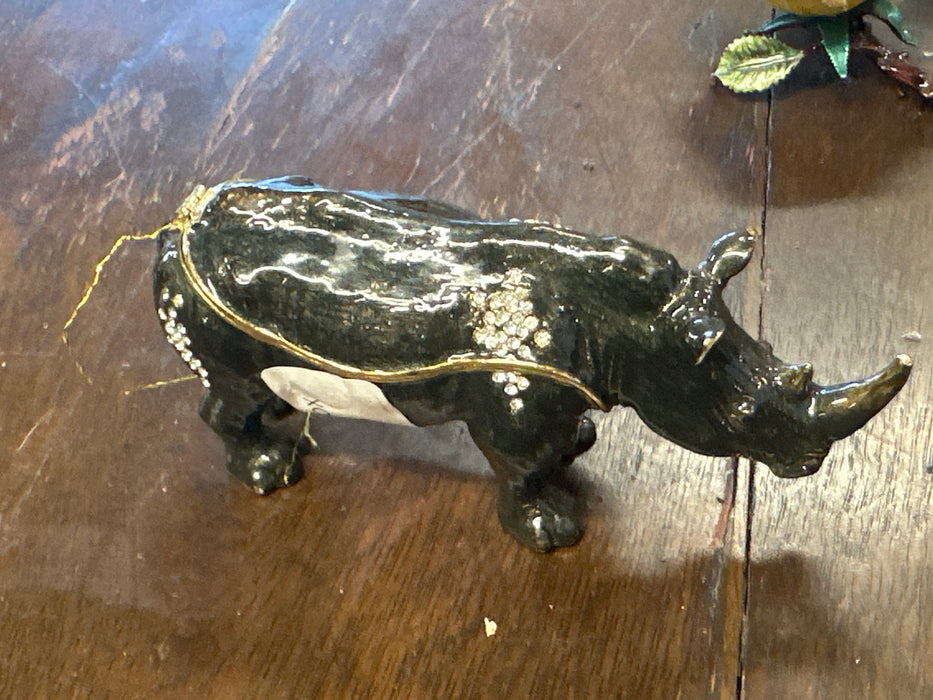 JEWELED RHINO BOX