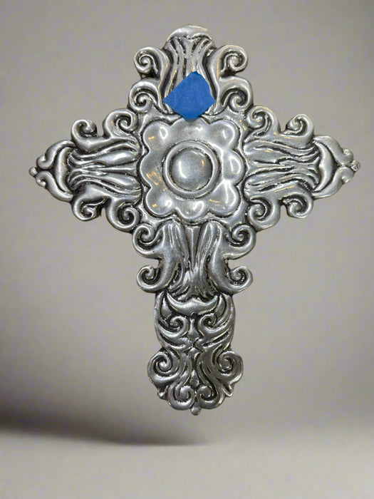 SILVER PLATE STYLIZED CROSS