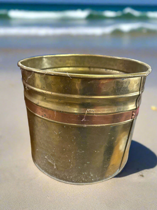 COPPER AND BRASS PLANTER