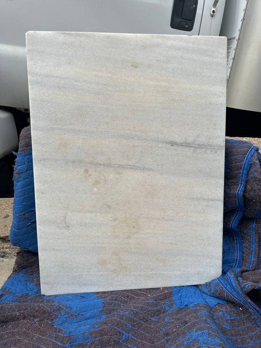 THICK RECTANGULAR WHITE MARBLE TOP