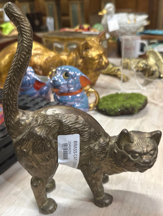 BRASS CAT STATUE