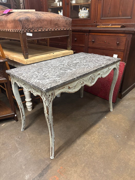 PAINTED LOUIS XV MARBLE TOP OCCASIONAL TABLE