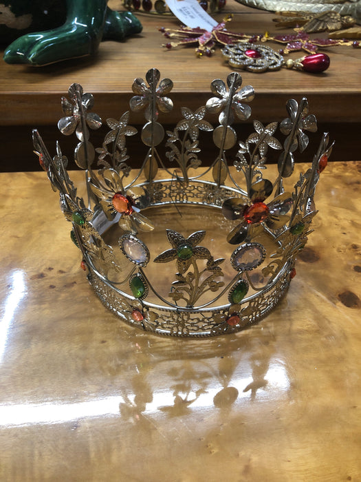 JEWELED SILVER CROWN