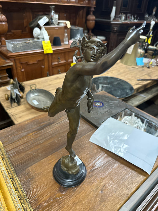 BRONZE MERCURY AFTER GIAMBOLOGNA RIGHTHAND PROFESSIONALLY RESTORED