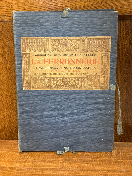 FRENCH BLUE BLACKSMITHING BOOK "LA FERRONNERIE"