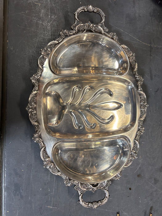 LARGE SILVER PLATE MEAT TRAY