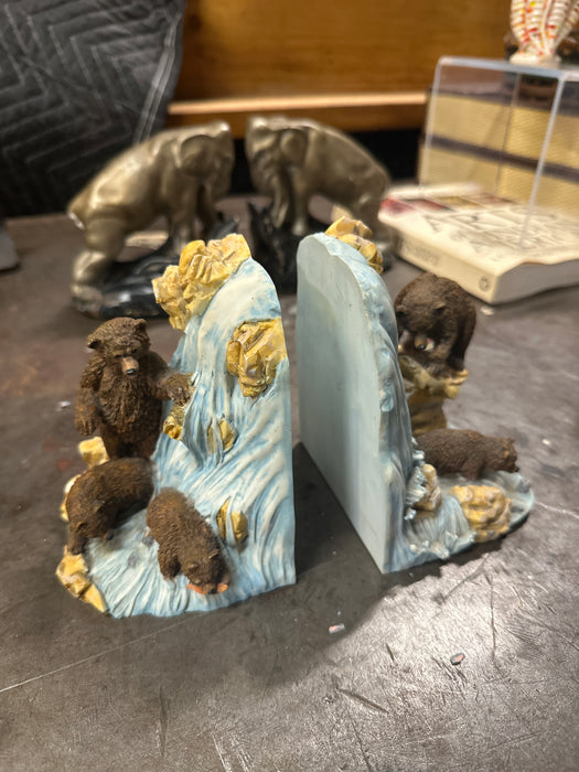 PAIR OF NOT OLD BEAR BOOKENDS