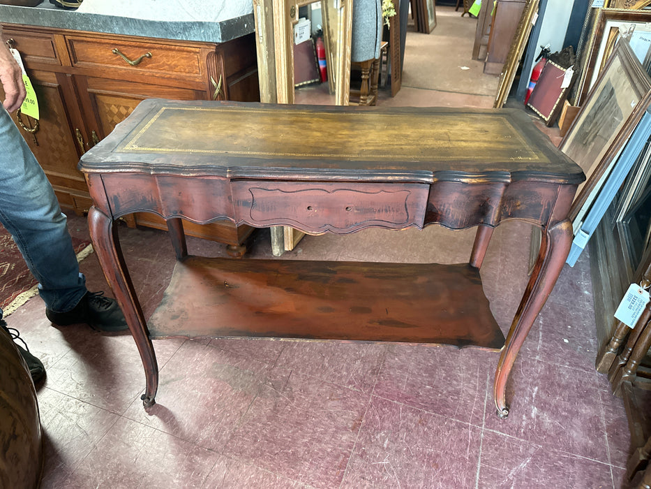 SMALL LEATHER TOP CONSOLE