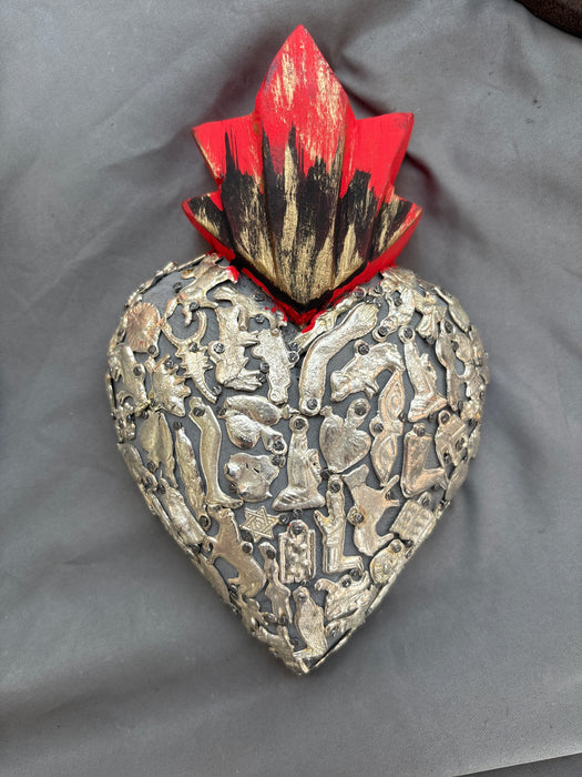 WOOD AND TIN IMMACULATE HEART 1 OF 2