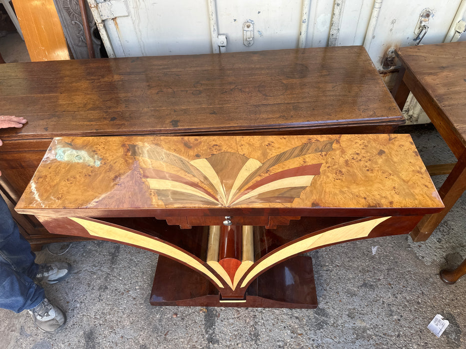 DECO BOOKMATCHED  VENEER CONSOLE