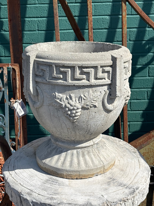 PAIR OF CONCRETE GRAPE PLANTERS