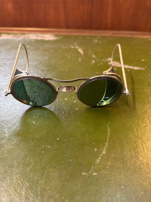 ANTIQUE GREEN COLORED GLASSES